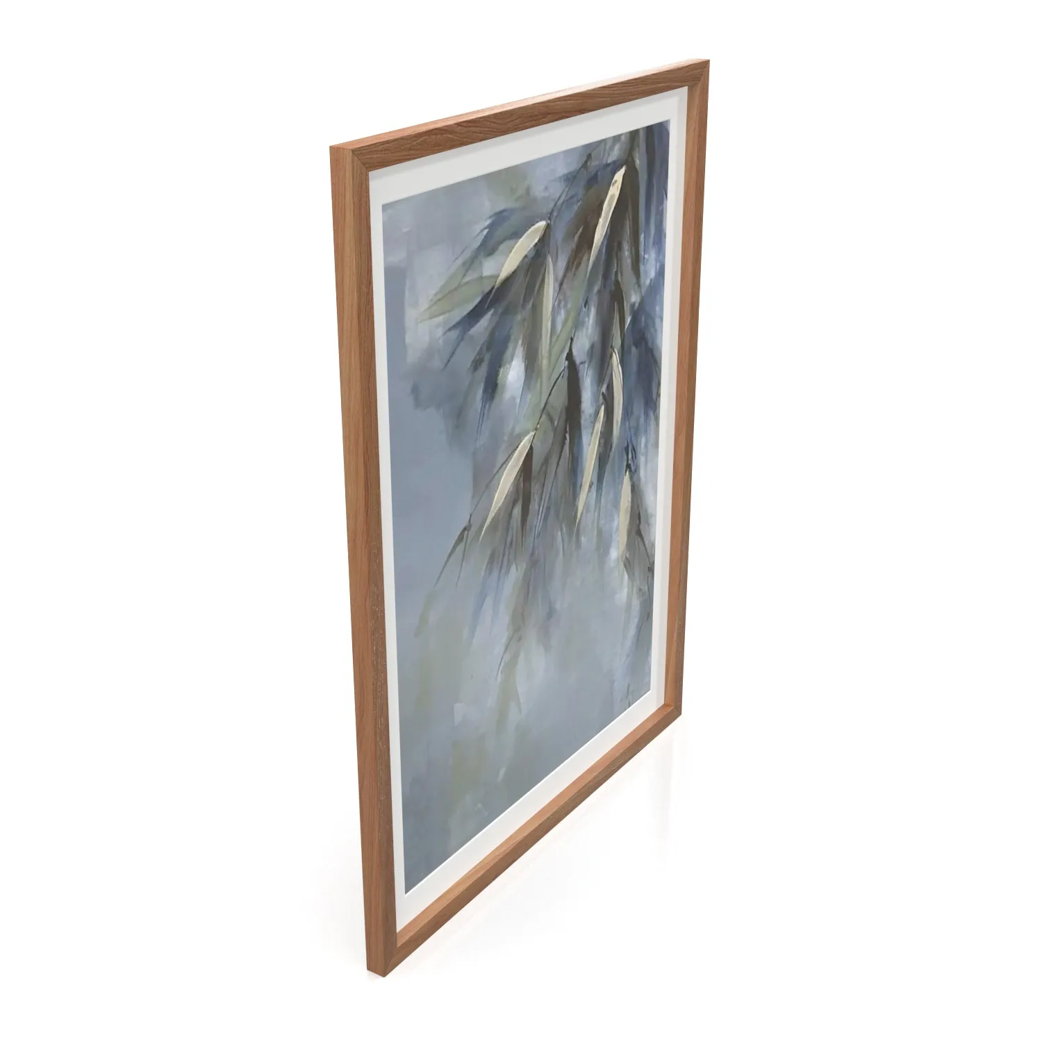 Original Bamboo Watercolor Wall Art PBR 3D Model_03